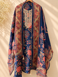 Navy Blue Floral Suit Set